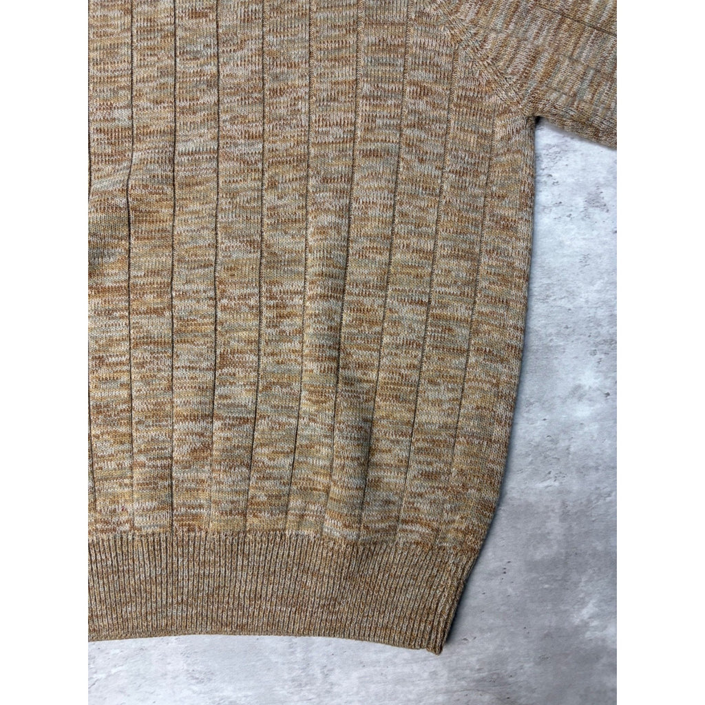 Vintage Geoffrey Beene Textured Print Pullover Knit Sweater Size Medium