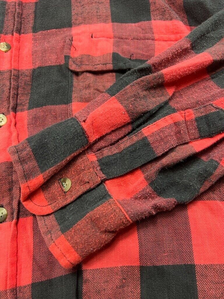 Vintage 90s Trail Designs Double Pocket Plaid Long Sleeve Button Up Shirt Sz 2XL