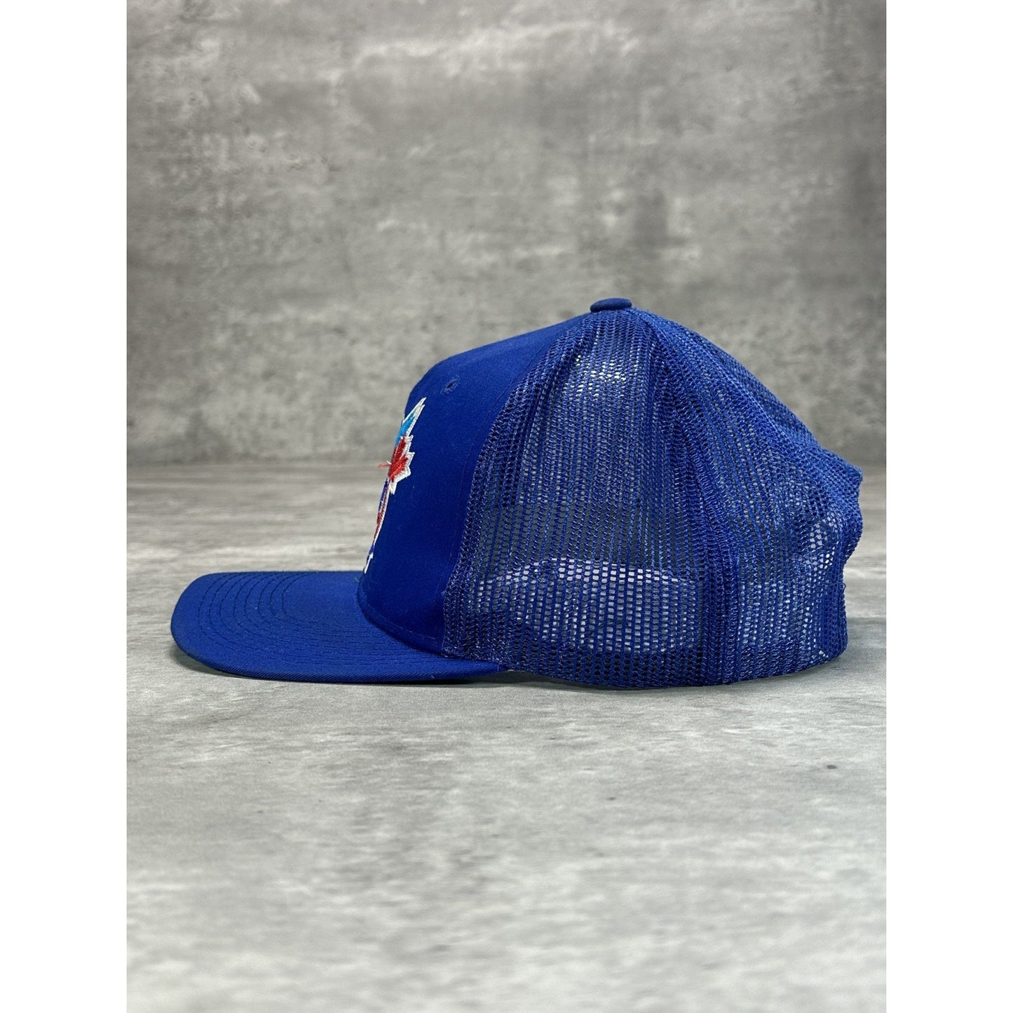 Vintage 80s/90s Toronto Blue Jays MLB Embroidered Logo Trucker Snapback Hat OSFA
