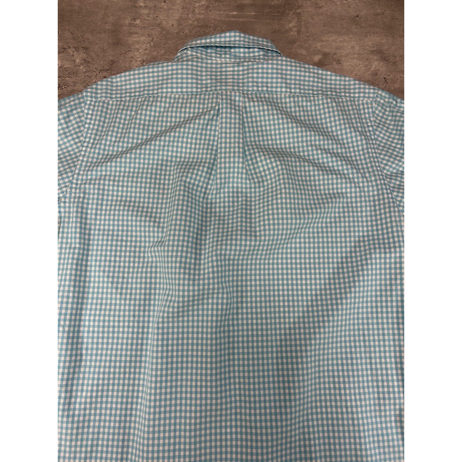Polo Ralph Lauren Plaid Print Long Sleeve Button Up Shirt Size Large Blue/White