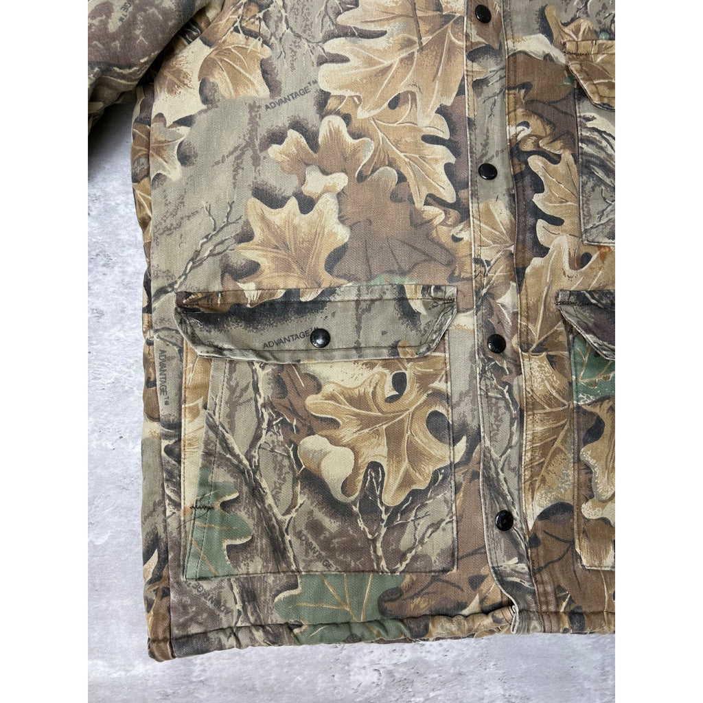 Vintage 90s Gander Mountain Advantage Camo Insulated Hunting Jacket Size Large