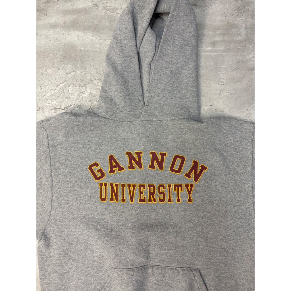 Vintage Gannon University NCAA Arc Spellout Hooded Sweatshirt Size Small