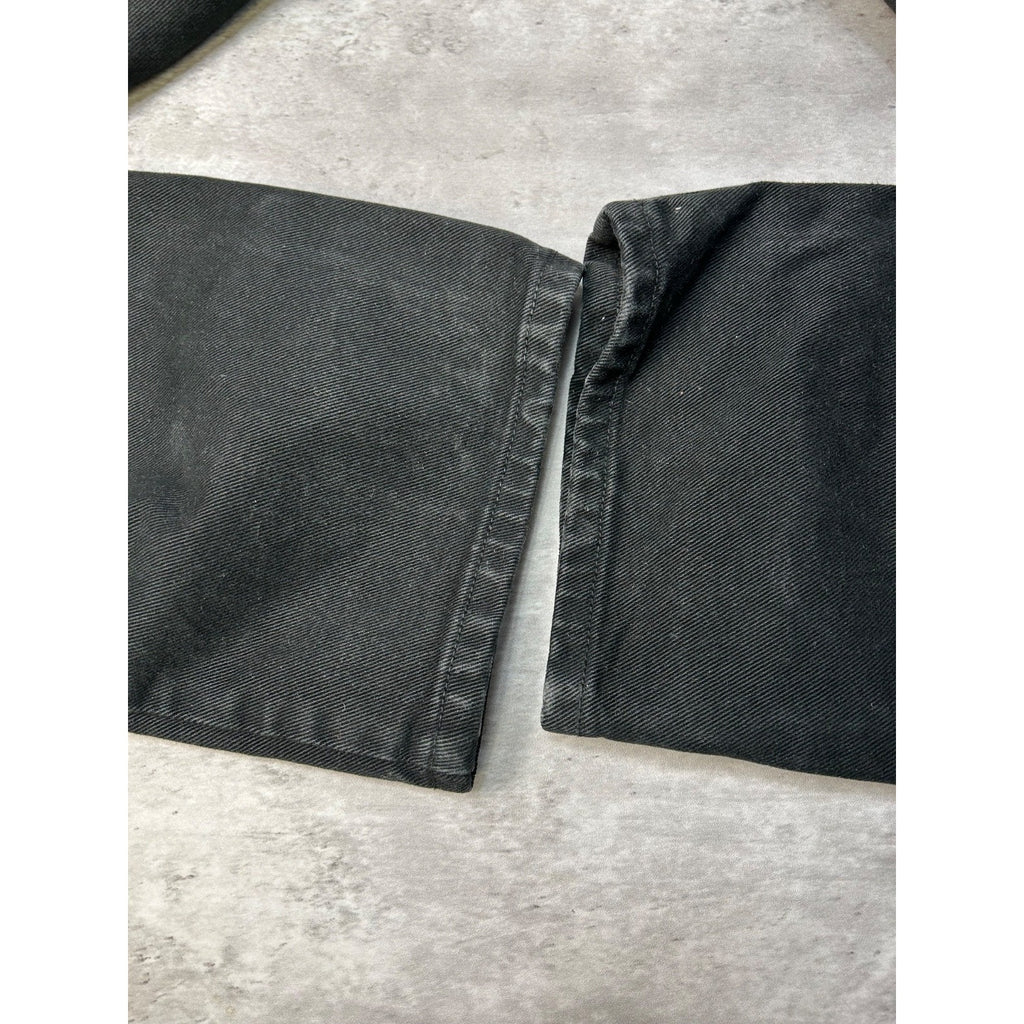 Vintage 90s Calvin Klein Tapered Leg Black Denim Pants Size 32