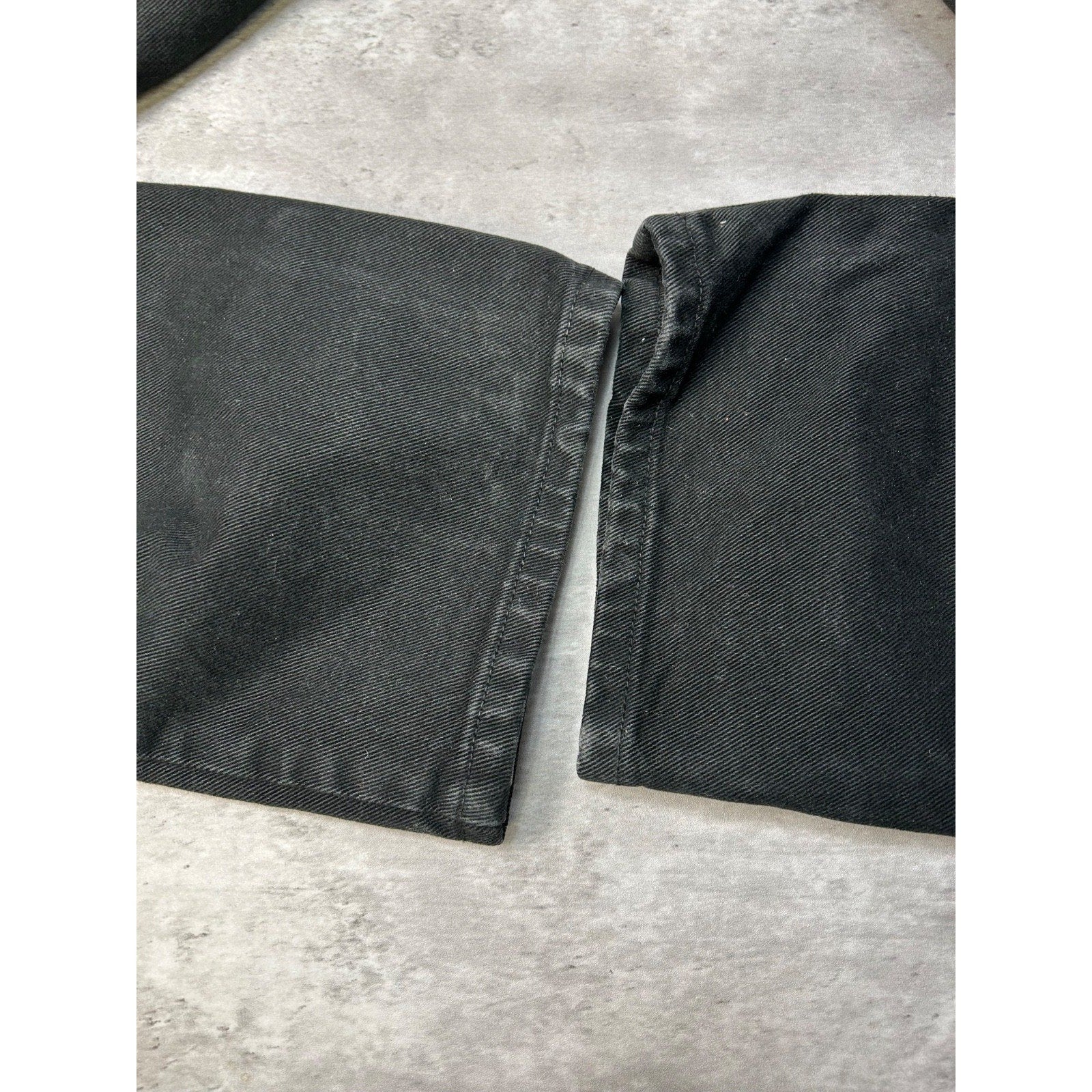 Vintage 90s Calvin Klein Tapered Leg Black Denim Pants Size 32