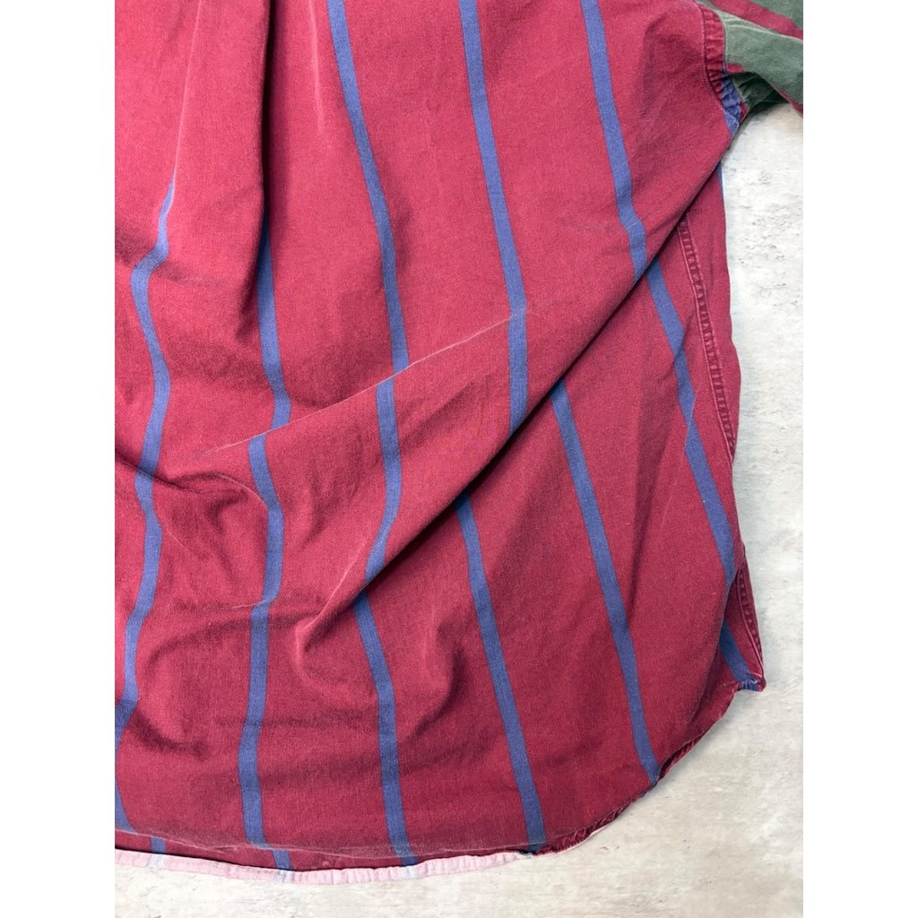 Vintage Tommy Hilfiger Embroidered Crest Striped Button Up Shirt Size Large