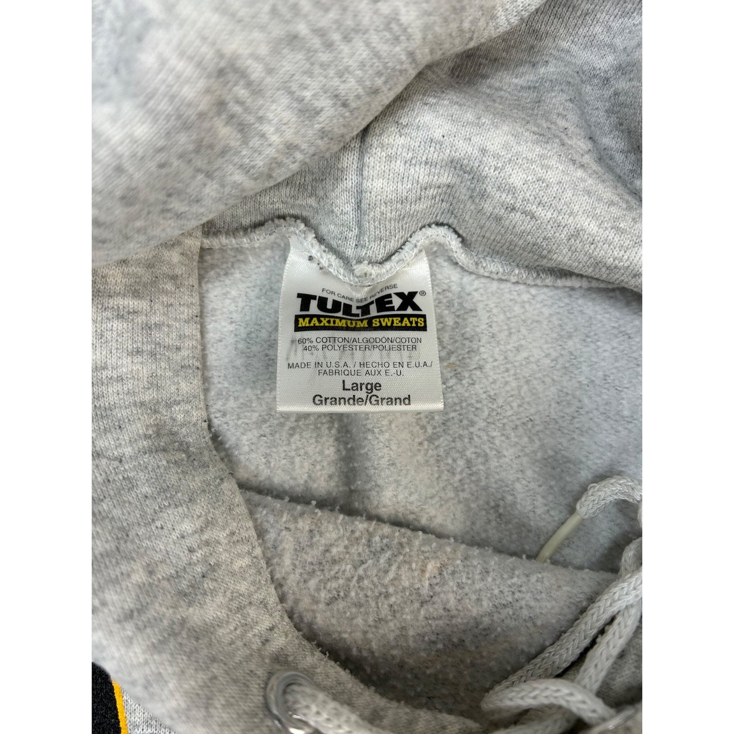 Vintage 90s River Dell Hawks NCAA Baseball Graphic Hooded Sweatshirt Size Large