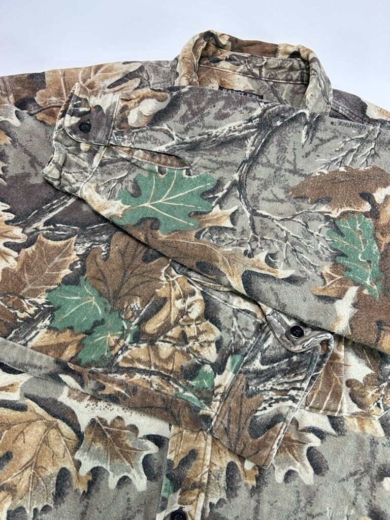 Vintage 90s Rattlers Brand Advantage Camo Longsleeve Button Up Shirt 2XL