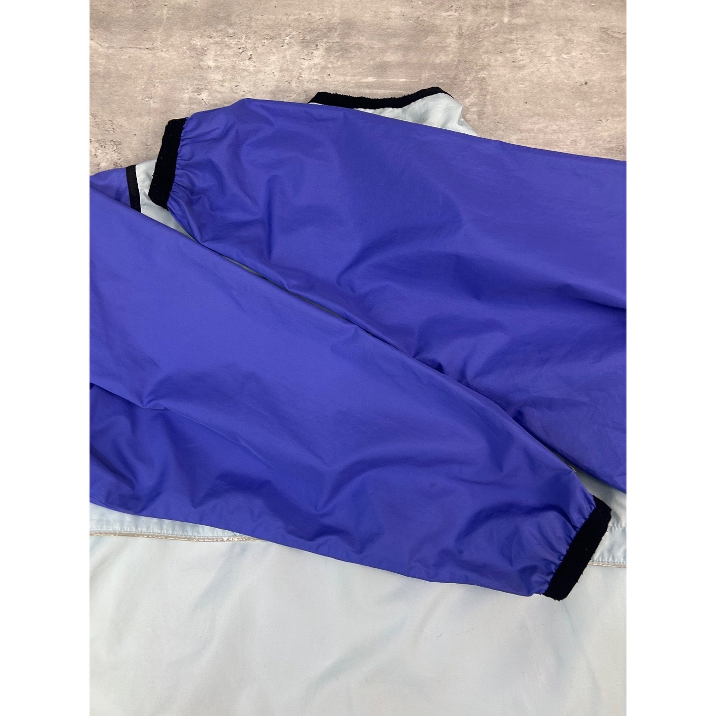 Vintage 90s Nike Embroidered Swoosh Two Tone Windbreaker Jacket Size XL YOUTH