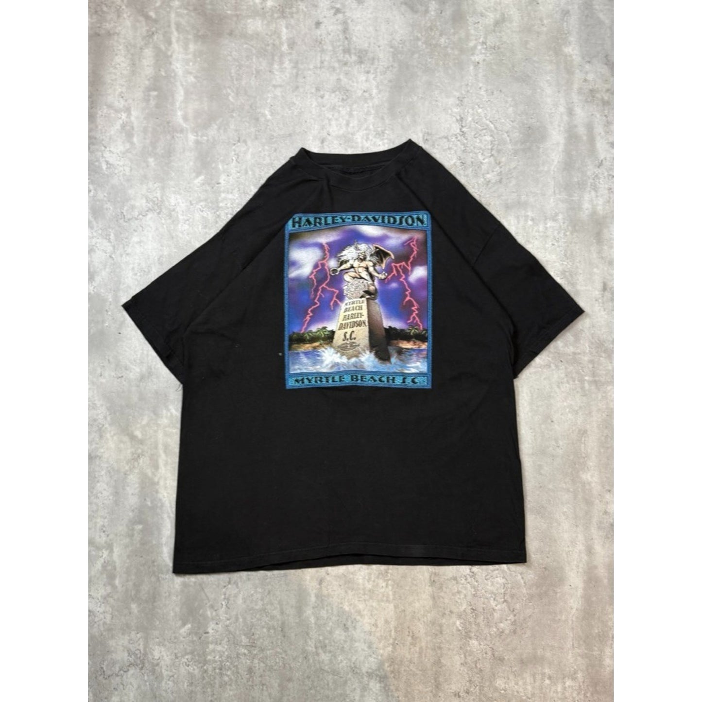 Vintage 1999 Harley Davidson Myrtle Beach Gargoyle Graphic T-Shirt Size XL