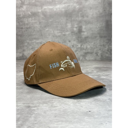 Vintage 90s Fish Ohio Embroidered Spellout Destination Snapback Hat OSFA