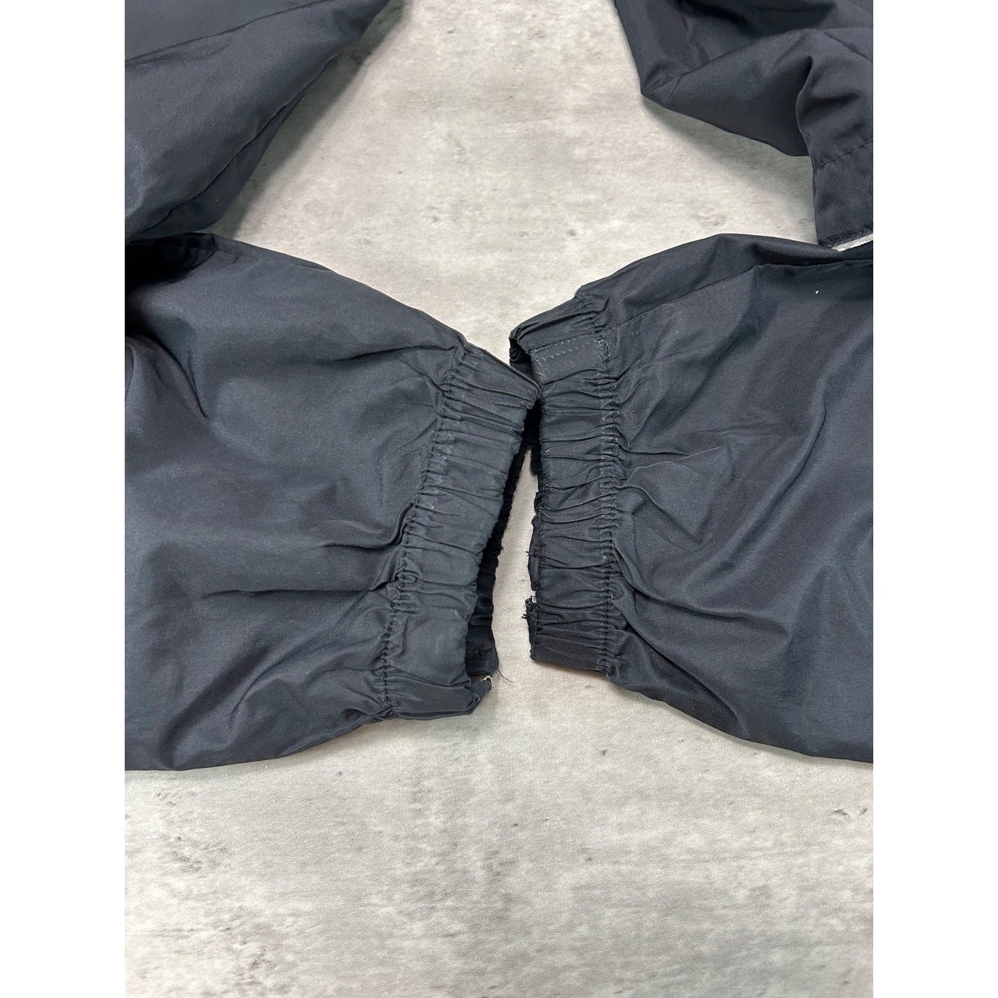 Vintage Nike Embroidered Swoosh Windbreaker Pants Size Small Black