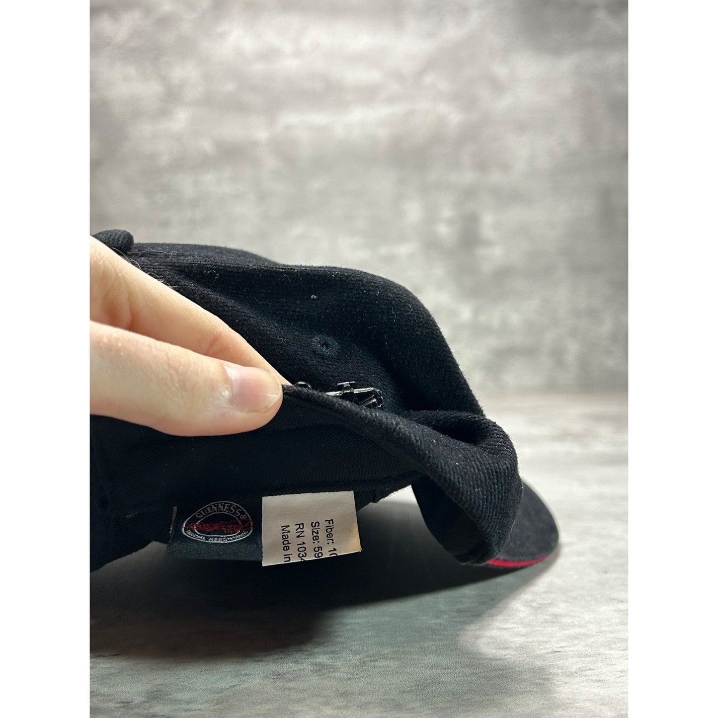 Vintage Guinness Embroidered Toucan Beer Promo Spellout Strapback Hat OSFA