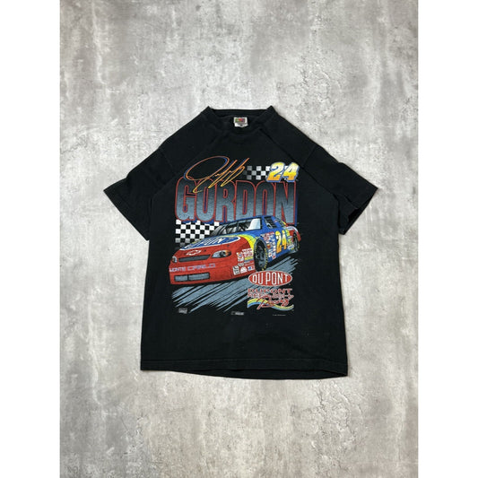Vintage 1997 Jeff Gordon Dupont Racing Nascar Graphic T-Shirt Size Medium Black