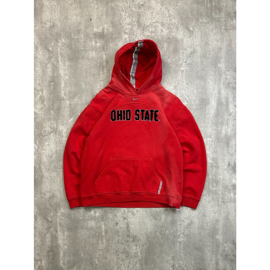 Vintage Ohio State Buckeyes NCAA Nike Middle Swoosh Hooded Sweatshirt YOUTH S