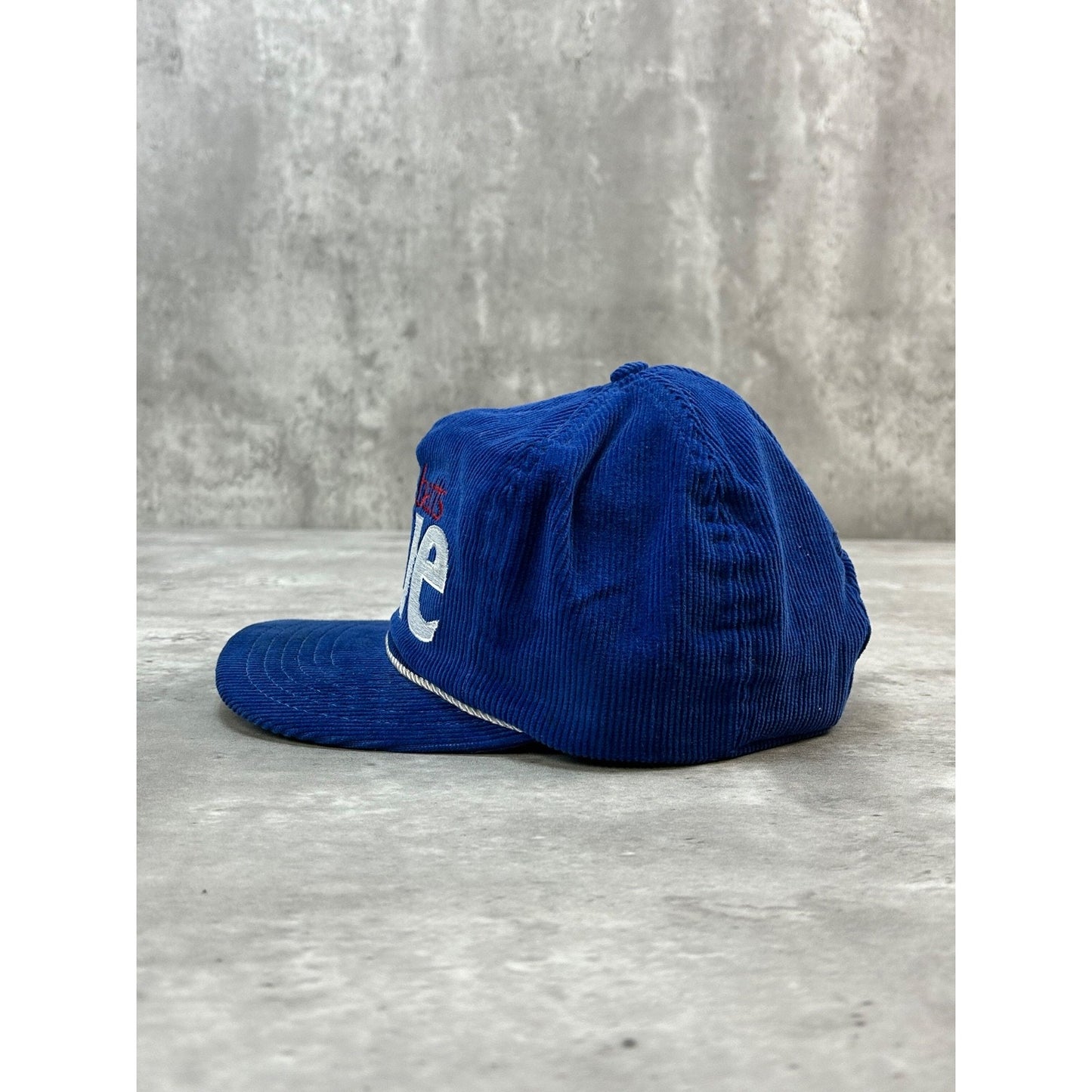 Vintage 90s Labatt Blue Embroidered Spellout Beer Promo Snapback Hat OSFA