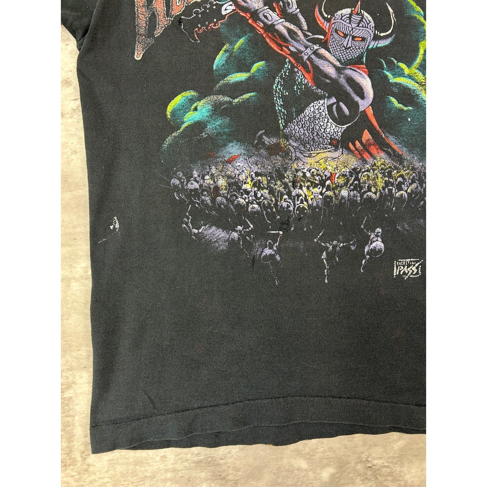 Vintage 90s Led Zeppelin Hammer Of The Gods Rock Music Band T-Shirt Size Medium
