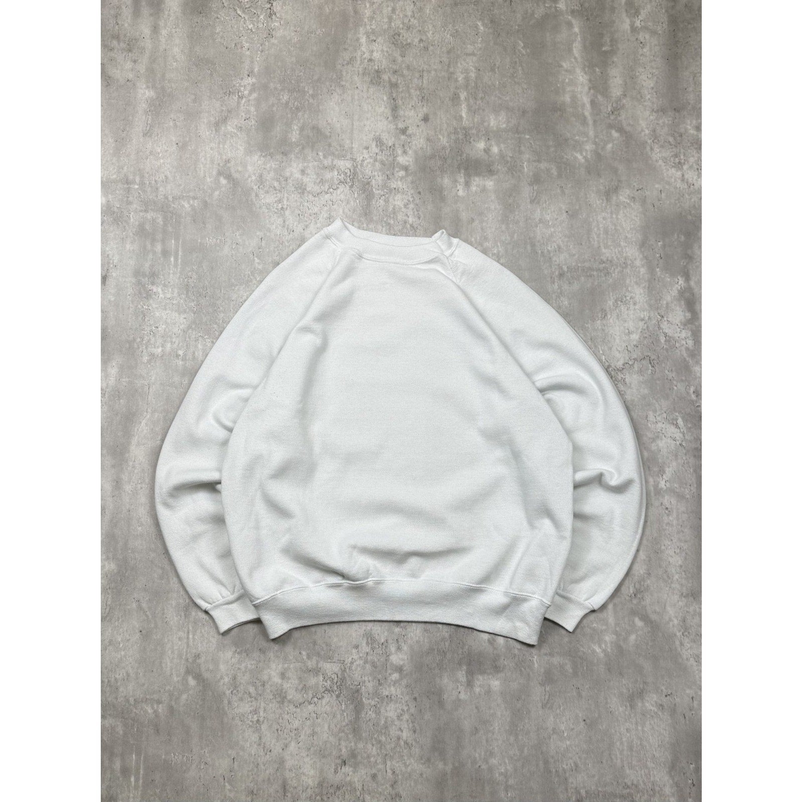 Vintage 90s Hanes Blank White Pullover Crewneck Sweatshirt Size XL