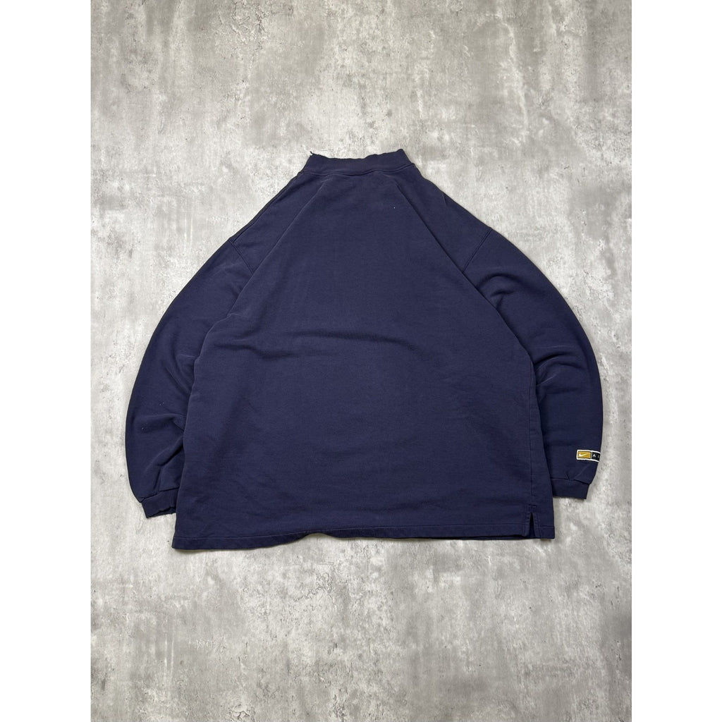 Vintage 90s Nike Embroidered Collar Swoosh Spellout Sweatshirt Size 2XL