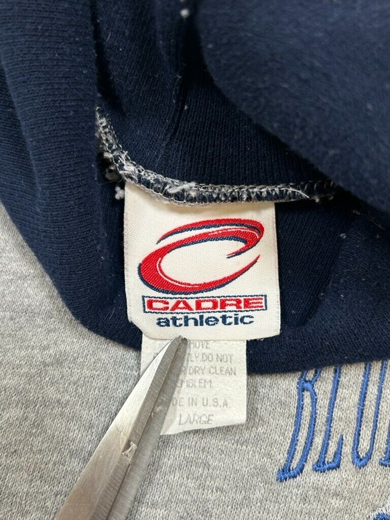 VTG 90s Columbus Blue Jackets Embroidered NHL Turtle Neck Sweatshirt Sz Large