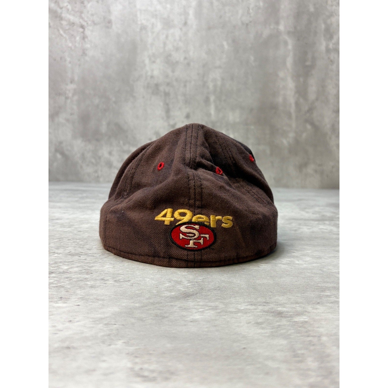 Vintage San Fransisco 49ers NFL Embroidered New Era Fitted Hat Size 7 1/8