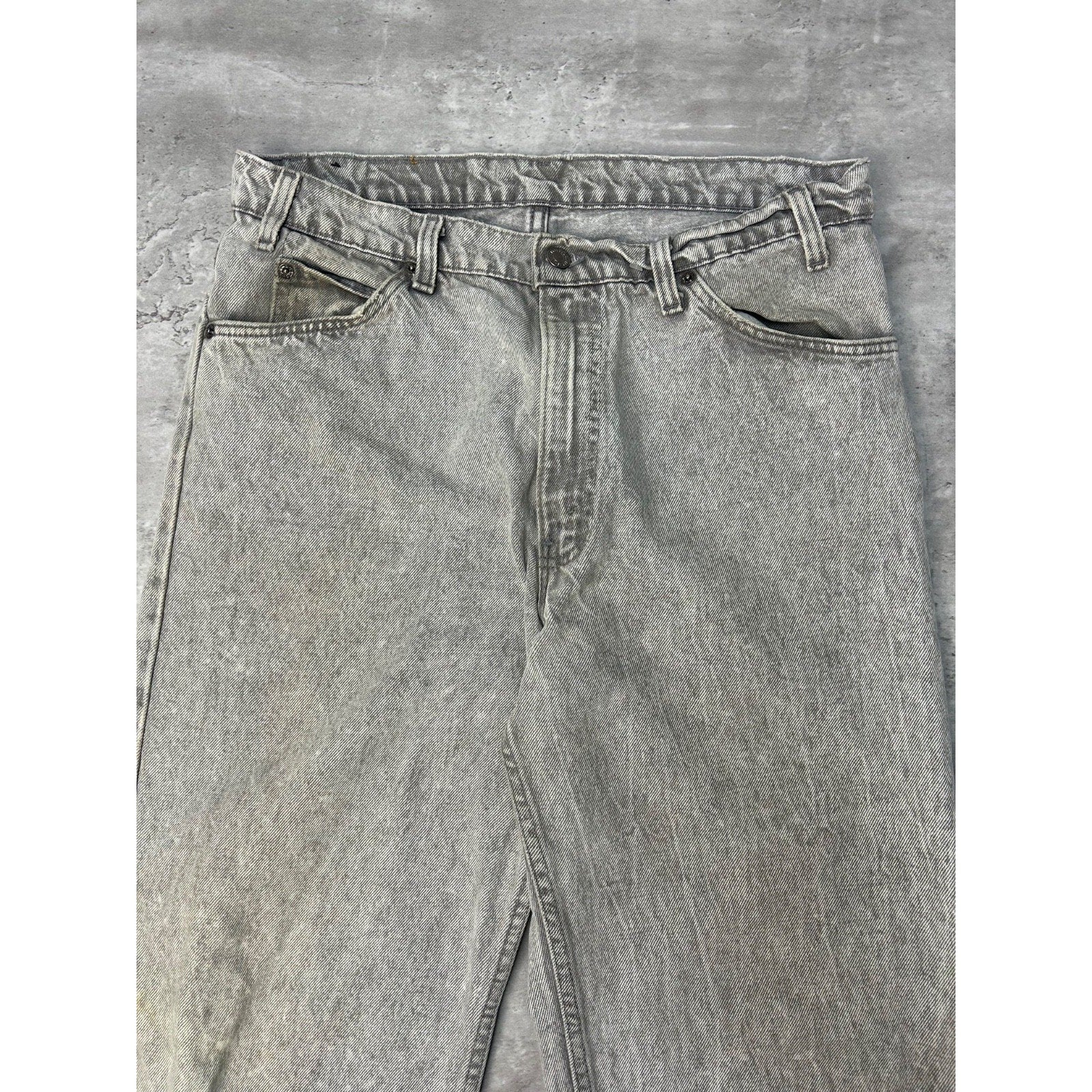 Vintage 90s Levis Black Tab Stonewash Grey Denim Pants Size 34