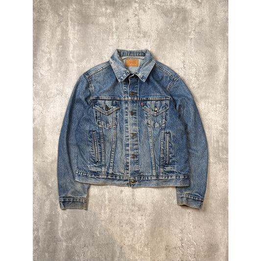 Vintage 90s Levis Red Tab Medium Wash Denim Type 3 Trucker Jacket Size Medium