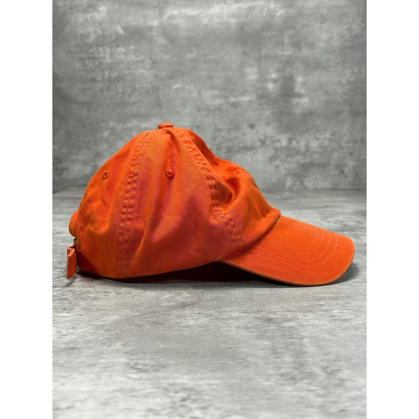 Vintage Polo Ralph Lauren Embroidered Pony Strapback Hat OSFA Orange