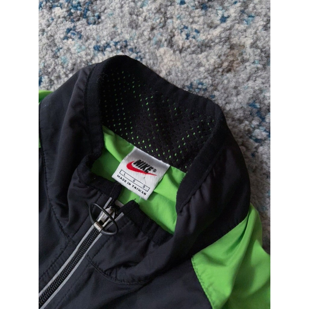 Vintage Nike Embroidered Mini Swoosh Full Zip Windbreaker Jacket Size Large