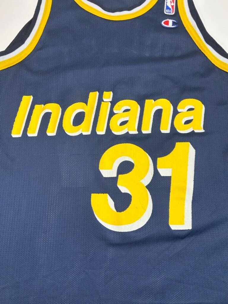 Vintage Reggie Miller #31 Indiana Pacers NBA Champion Jersey Size 40 Medium