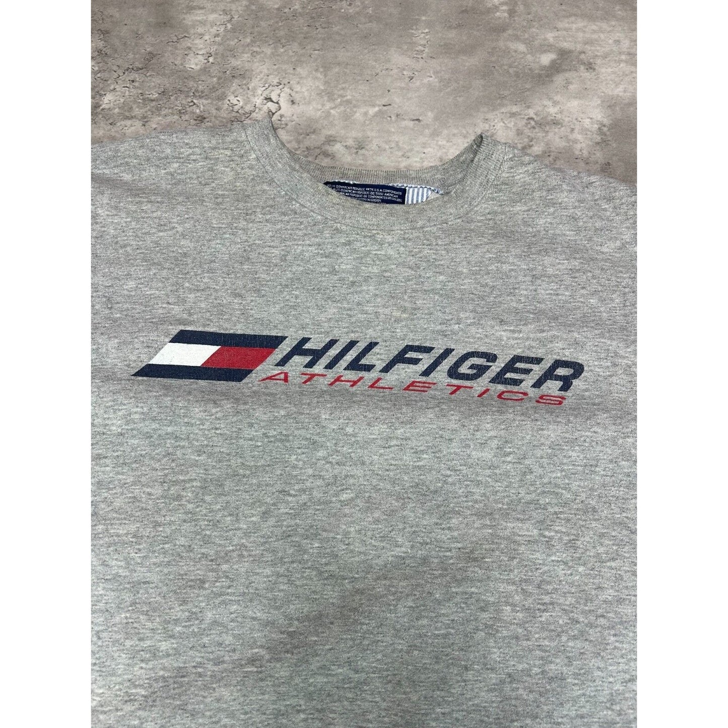 Vintage Tommy Hilfiger Athletics Spell Out Logo Graphic Sweatshirt Size XL