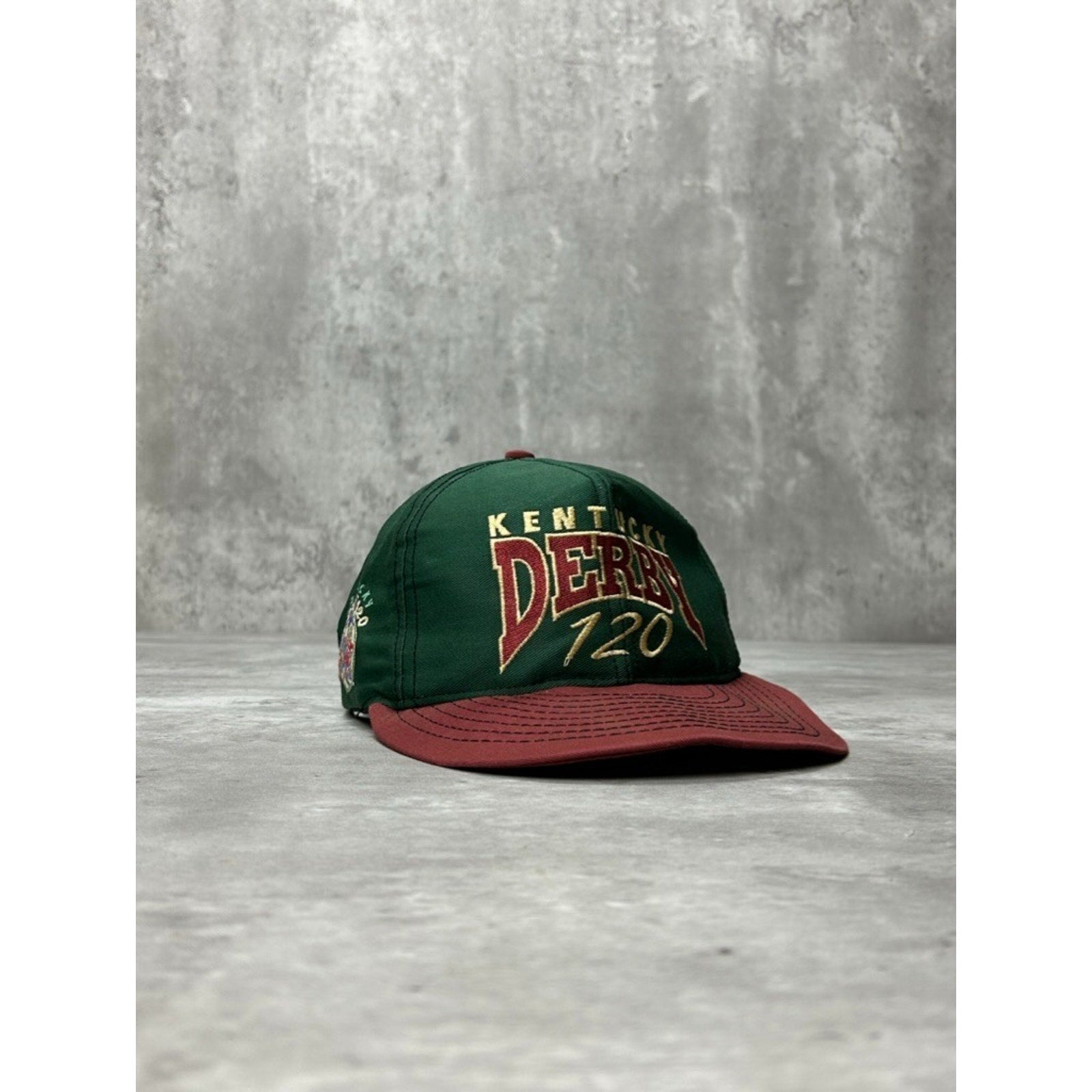 Vintage 90s Kentucky Derby 120 Embroidered Spellout Snapback Hat OSFA