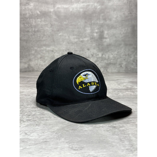 Vintage 90s Alaska Embroidered Bald Eagle Destination Snapback Hat OSFA
