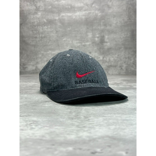 Vintage 90s Nike Baseball Embroidered Swoosh Spellout Snapback Hat OSFA