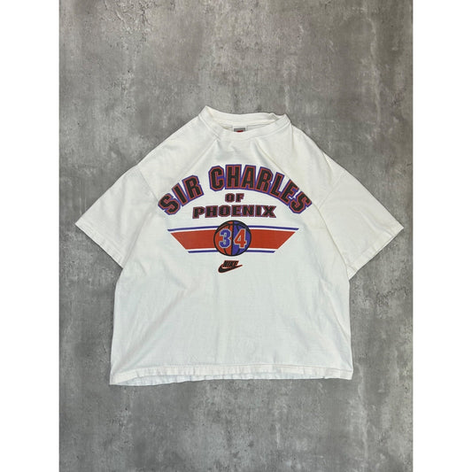 Vintage Charles Barkley #34 Phoenix Suns Nike Graphic T-Shirt Size XL White