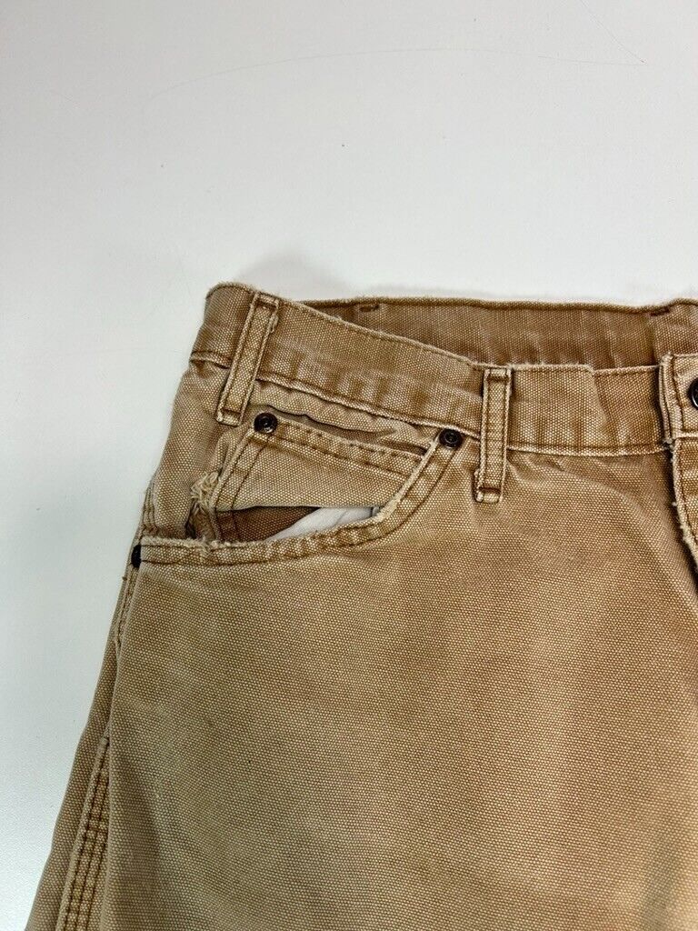 Dickies Canvas Workwear Carpenter Pants Size 33 Beige