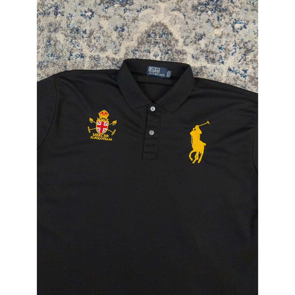 Vintage Polo Ralph Lauren Embroidered Big Pony Mercer 1/4 Button Up Shirt Sz 3XL