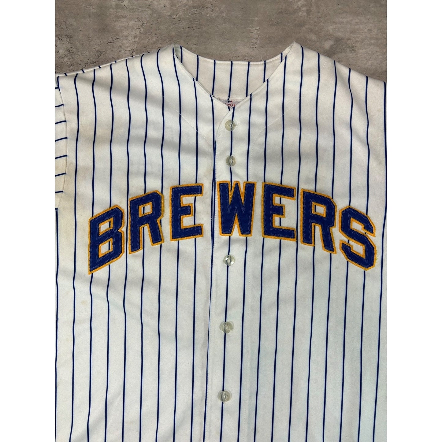 Vintage Prince Fielder #28 Milwaukee Brewers MLB Pinstripe Jersey Size XL