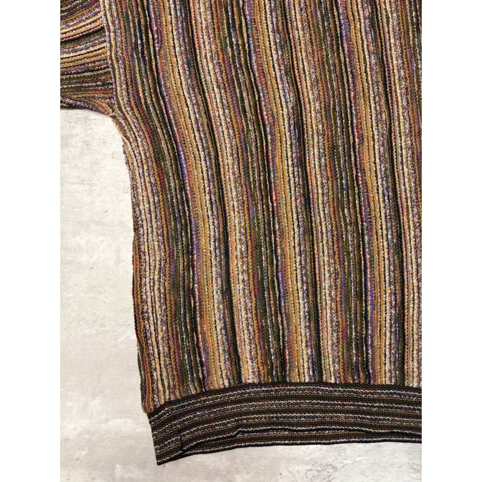 Vintage 90s Tundra 3D Knit Earth Tone Pullover Ribbed Sweater Size Large