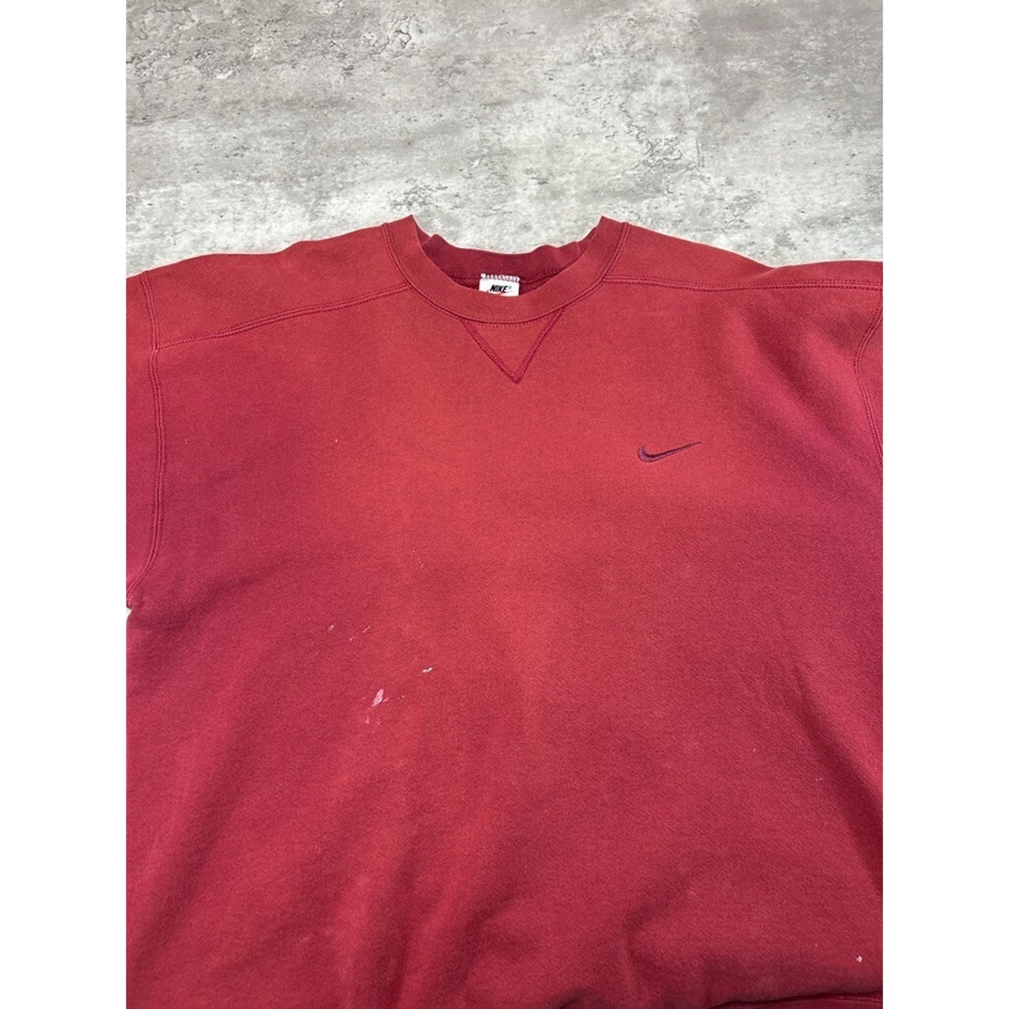 Vintage 90s Nike Tonal Embroidered Swoosh Pullover Crewneck Sweatshirt Size Large