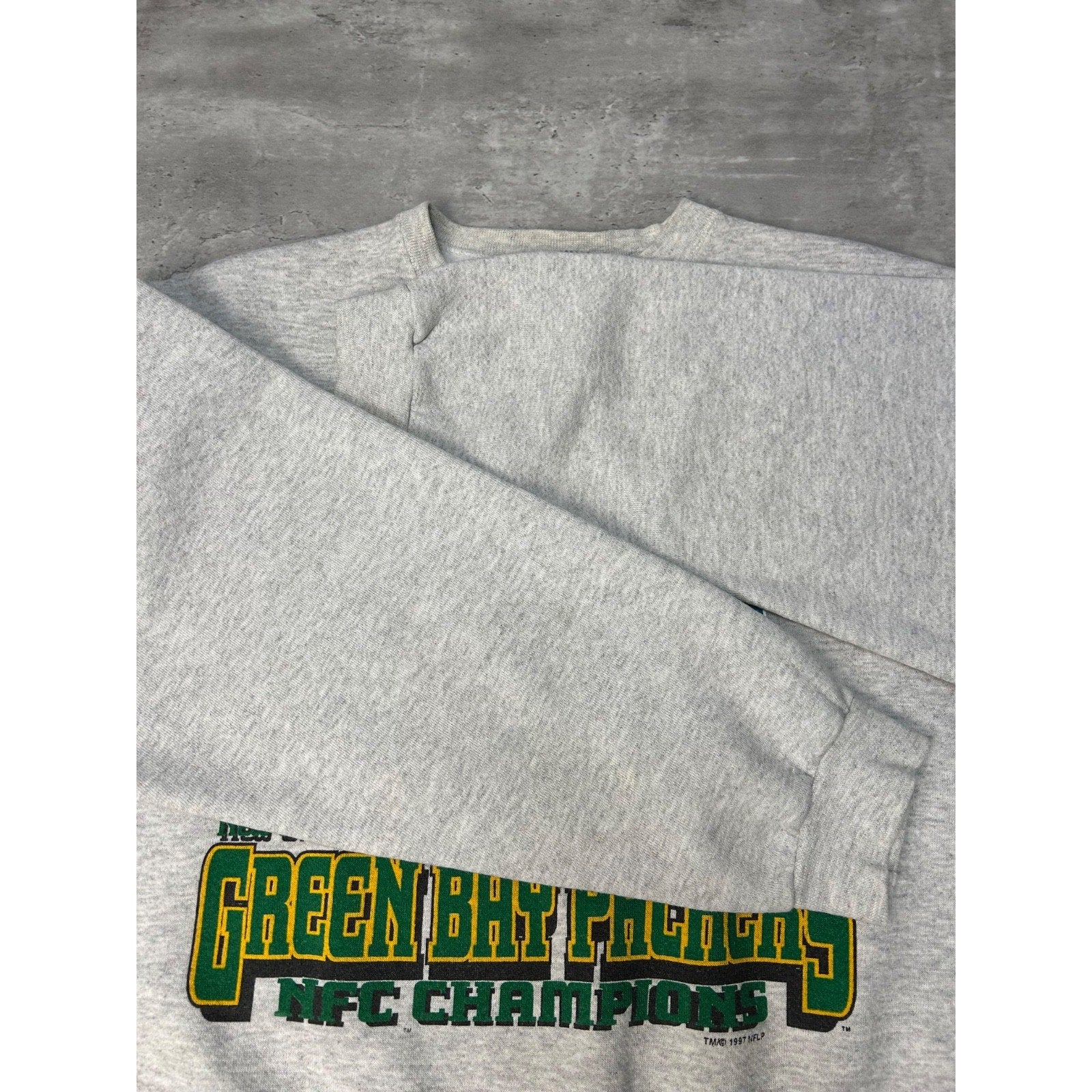 Vintage 1997 Green Bay Packers NFL Super Bowl XXXI Graphic Sweatshirt Size XL