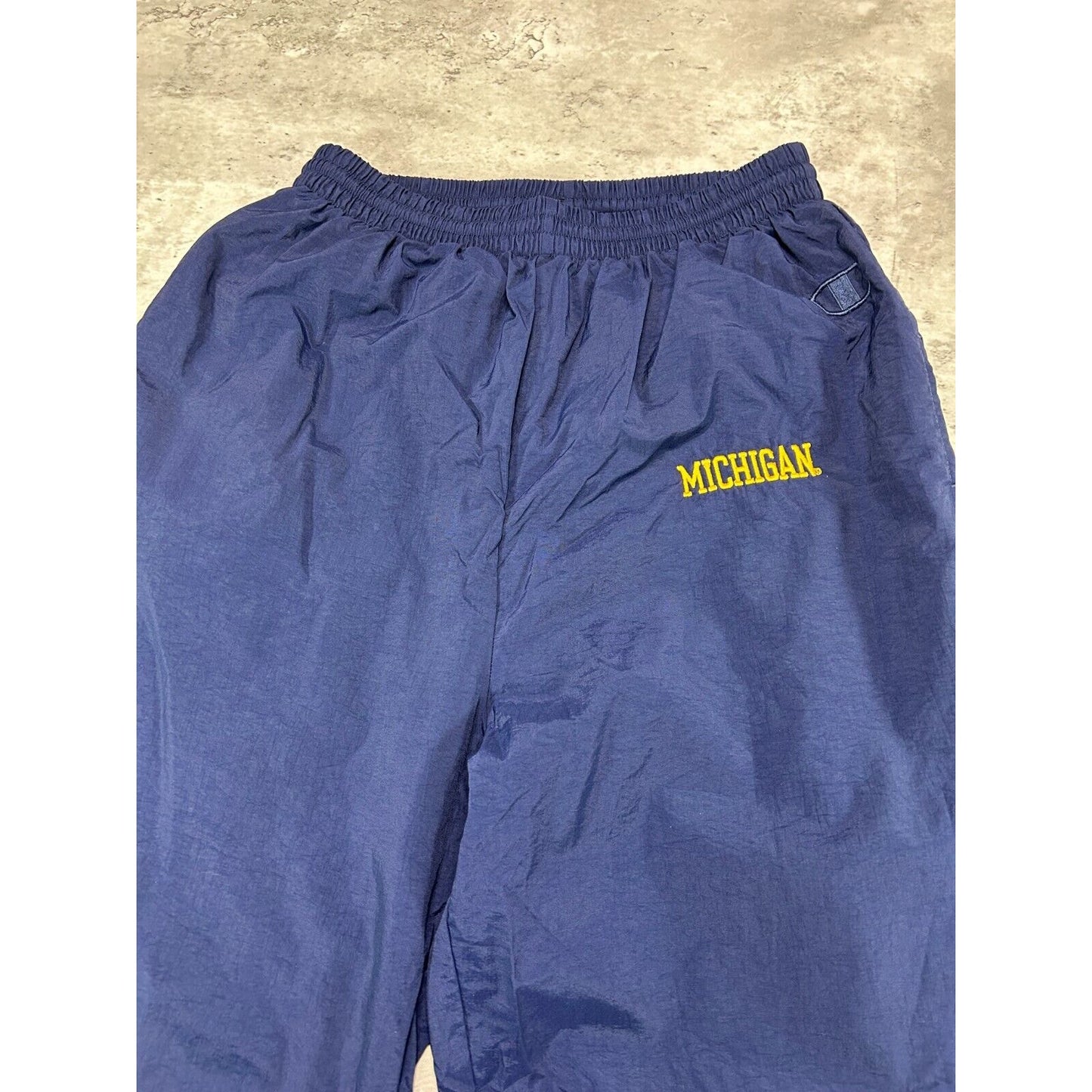 Vintage Michigan Wolverines NCAA Champion Embroidered Windbreaker Pants Medium