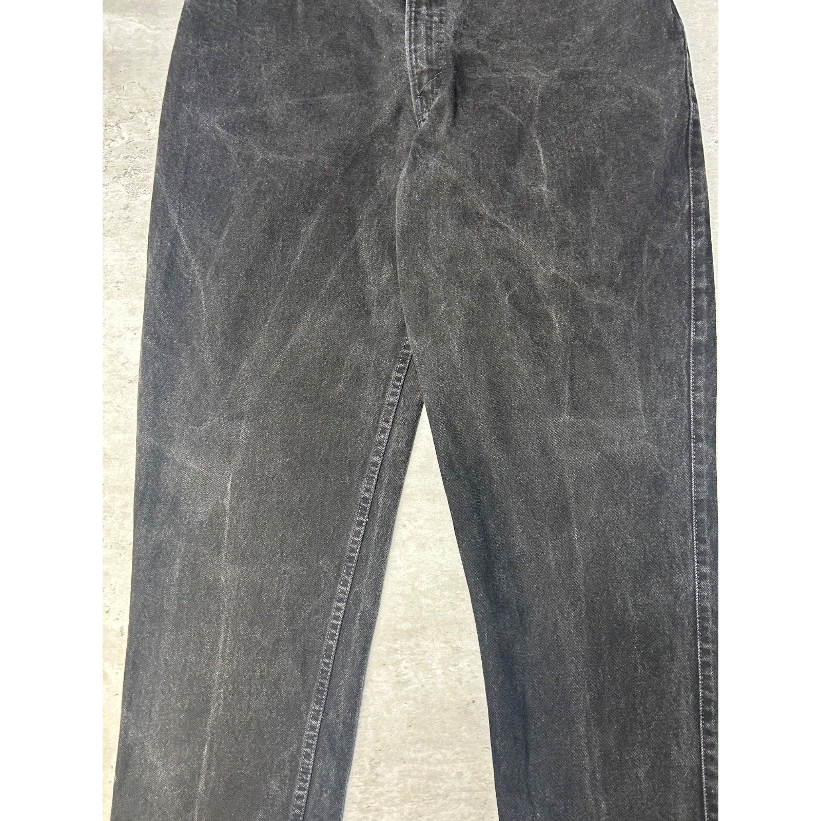 Vintage Levis 545 Brown Tab Loose Fit Black Denim Pants Size 36