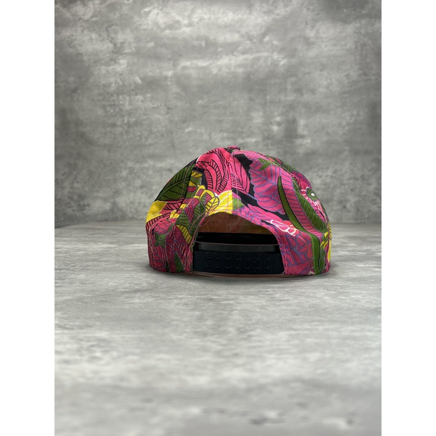 Vintage 90s Klein Dickert Glass Graphic Floral Print Snapback Hat OSFA