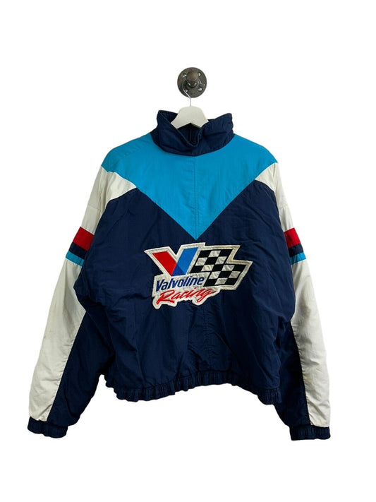 Vintage 90s Mark Martin #6 Valvoline Racing Nascar Nylon Jacket Size Large
