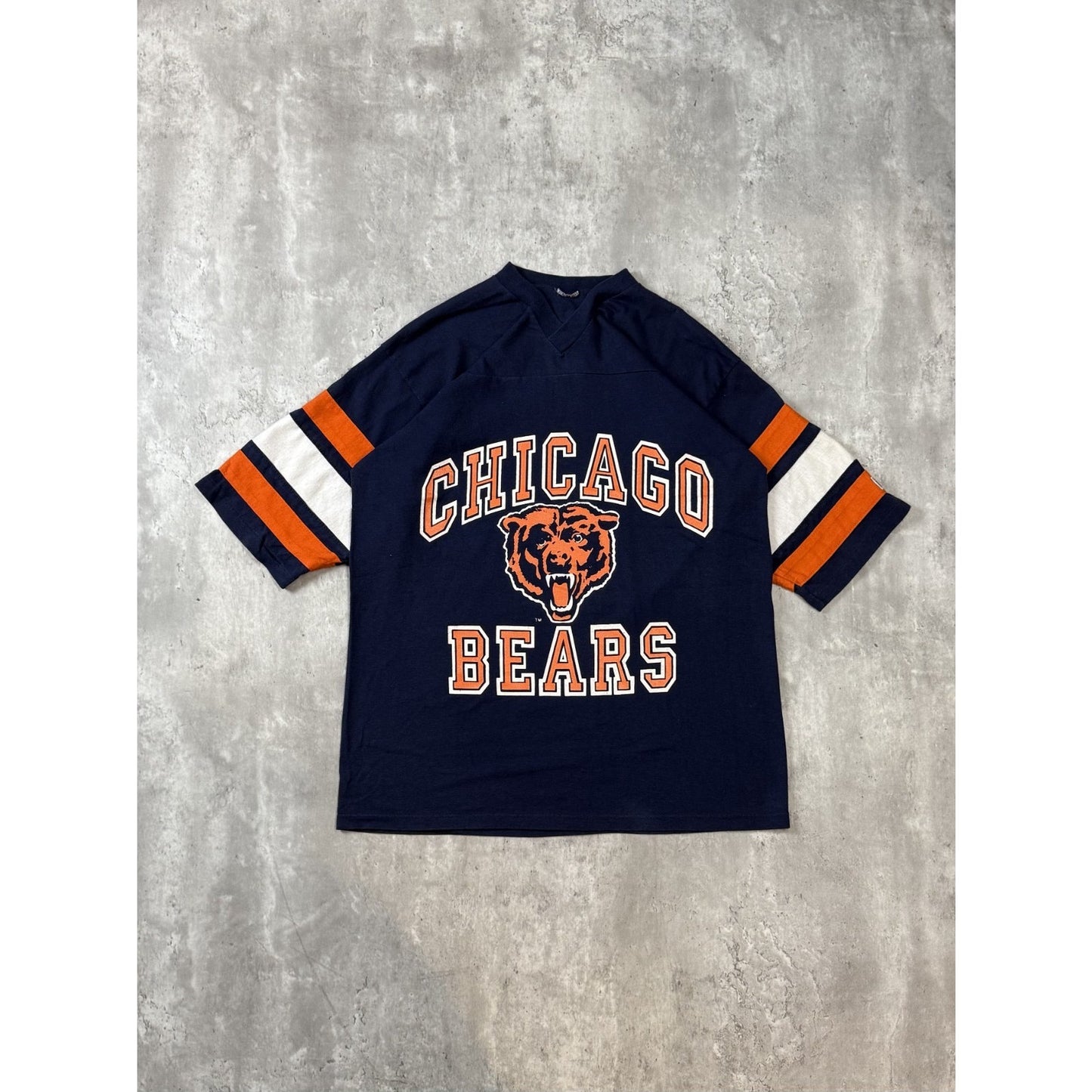 Vintage 90s Chicago Bears NFL Graphic Spellout T-Shirt Jersey Size Medium