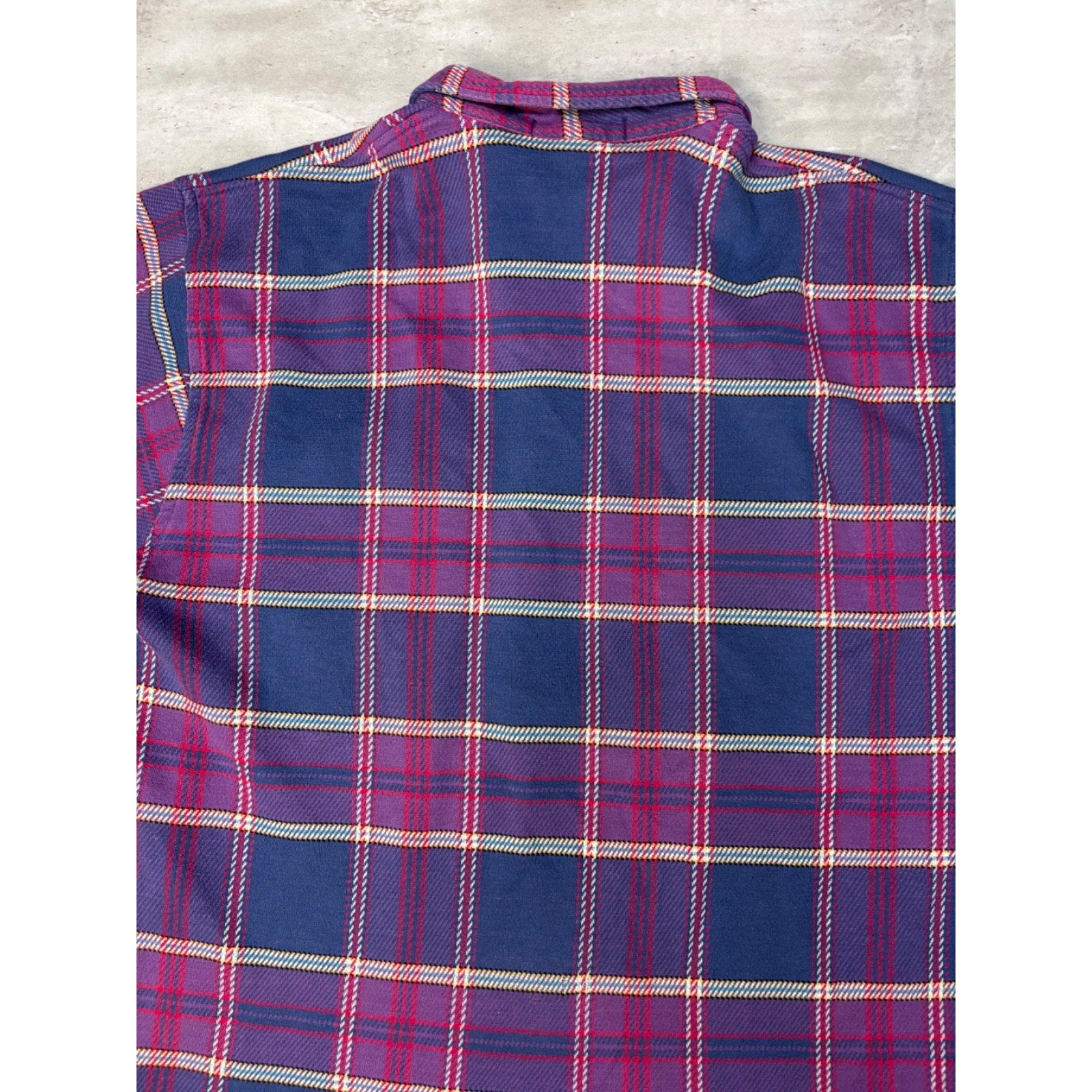 Vintage Polo Ralph Lauren Plaid 1/2 Zip Collared Crewneck Sweatshirt Size Large