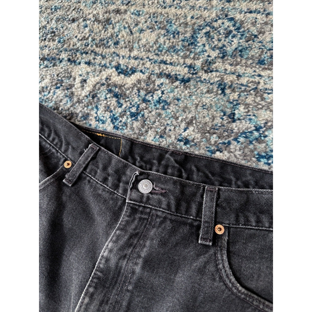 Vintage Levis 505 Red Tab Regular Fit Black Wash Denim Pants Size 38