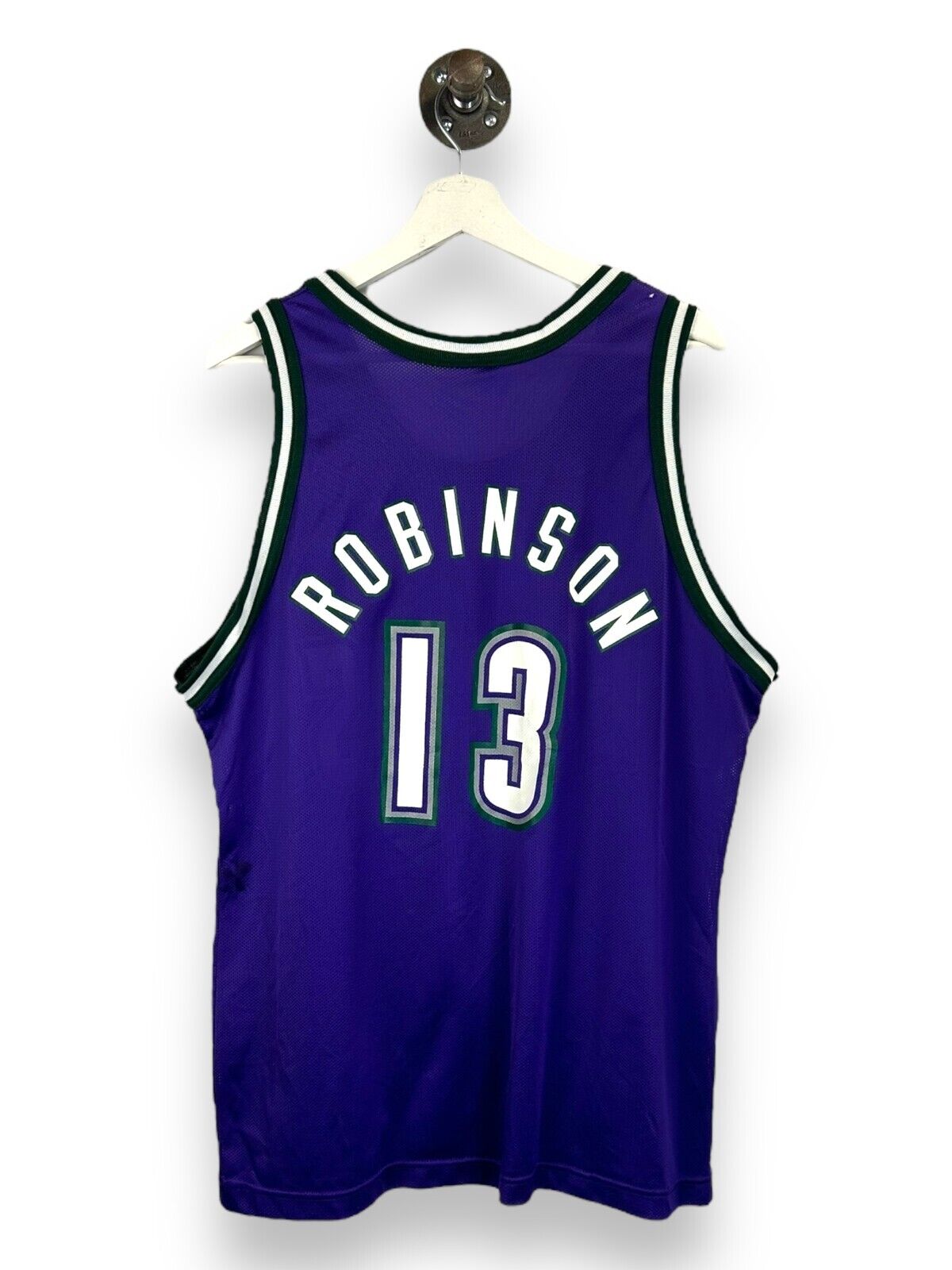 Vintage 90s Glenn Robinson #13 Milwaukee Bucks NBA Champion Jersey Size 44 Large