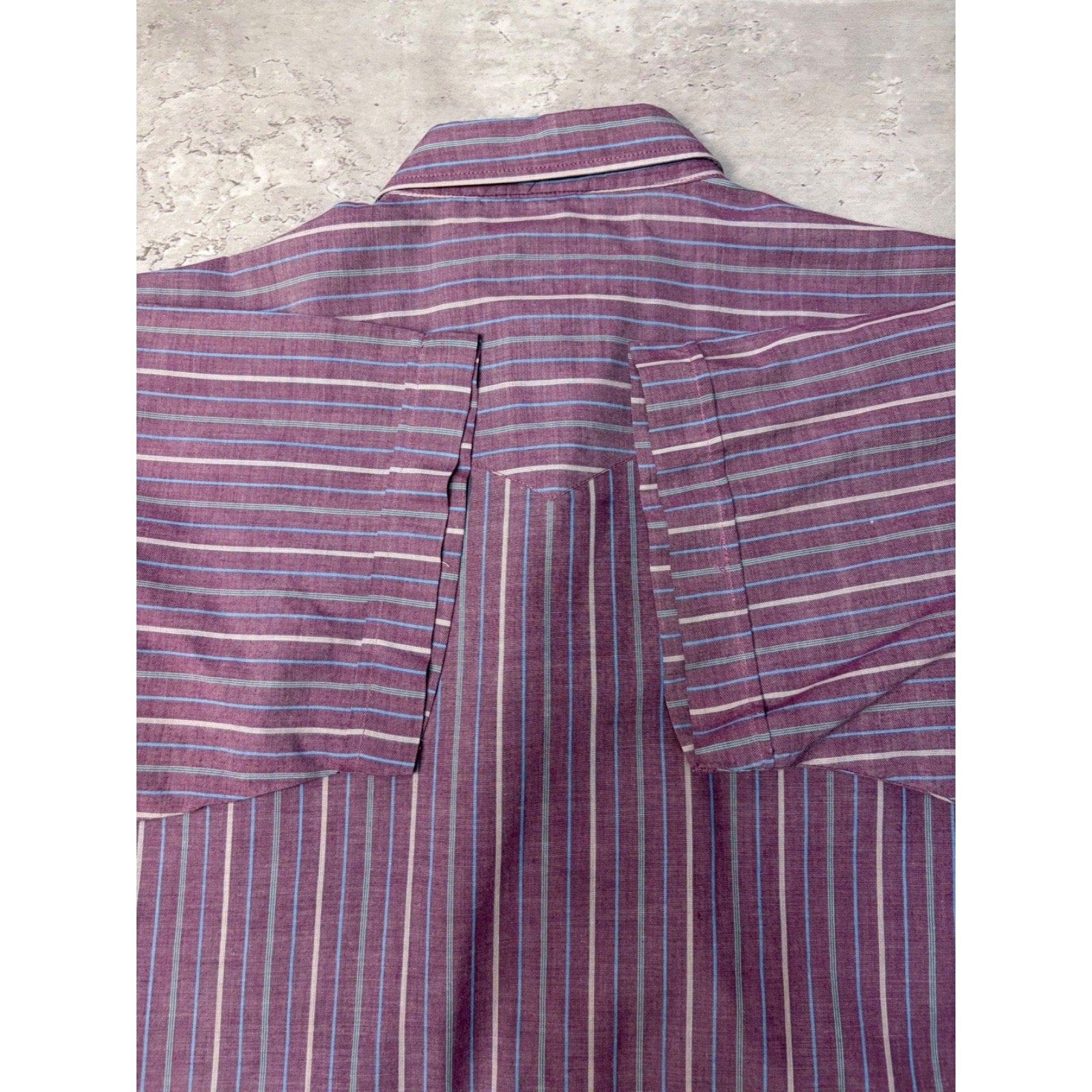 Vintage Rock Canyon Pearl Snap Striped Cropped Button Up Shirt Size XL