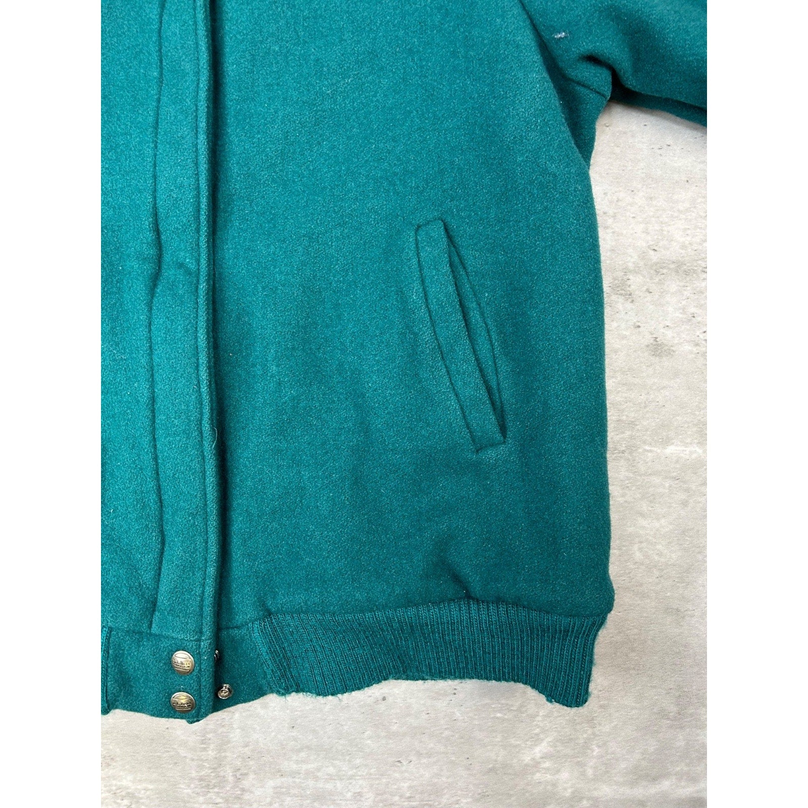 Vintage 90s Eddie Bauer Full Zip Varsity Style Bomber Jacket Size Large